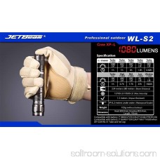 JETBeam WL-S2 LED Flashlight - 1080 Lumens - CREE XP-L LED - Runs on 2x CR123A or 1x 18650 Batteries